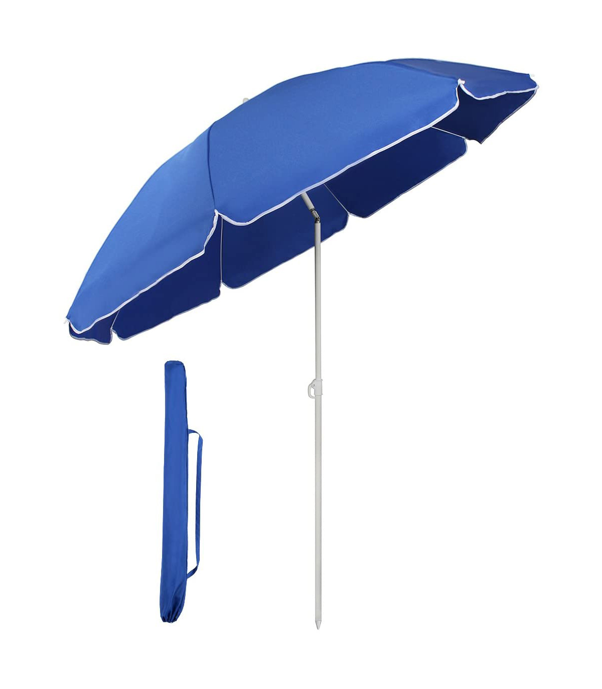 Umbrela soare rotunda, UV20+, Albastru, 160 cm familio.ro