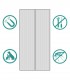 Perdea magnetica usa, Gri, 220 x 100 cm
