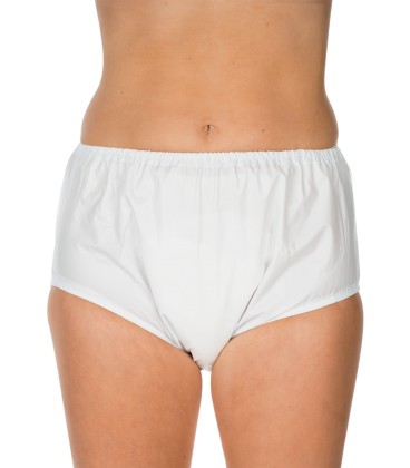 Chilot clasic incontinenta nivel 5, Unisex,  PVC, Alb, Mar 50