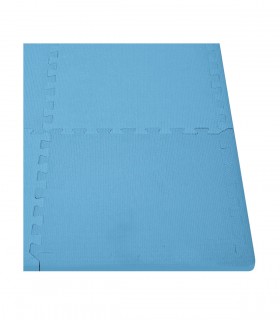 Covor protectie pardoseala, Puzzle, 8 bucati, Albastru, 180 x 90 cm