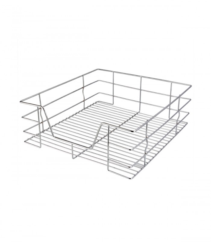 Sertar pentru dulap de bucatarie, Telescopic, Argintiu, 50 cm