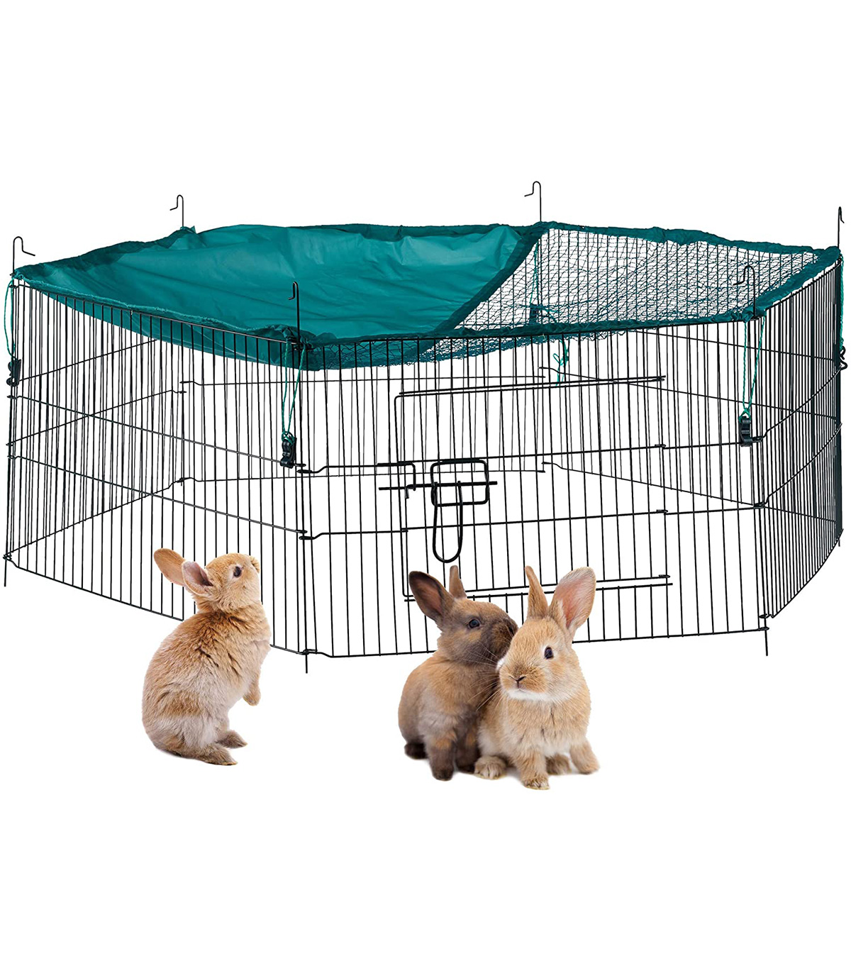 Cusca pentru iepuri/rozatoare cu acoperis de plasa, 110 cm 110 imagine 2022