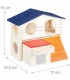 Casuta pentru hamster, Lemn, 16.5 x 17 x 15 cm