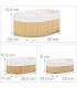 Set 3 x Cosuri de depozitare, Oval, Bambus