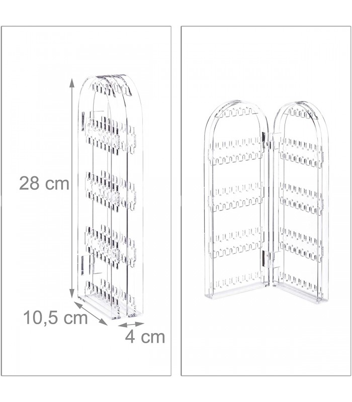 Organizator bijuterii, Acril, Transparent
