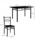 Set masa cu 4 scaune Paul, Negru