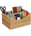 Organizator birou cu maner, Bambus, 25 x 18 x 12 cm