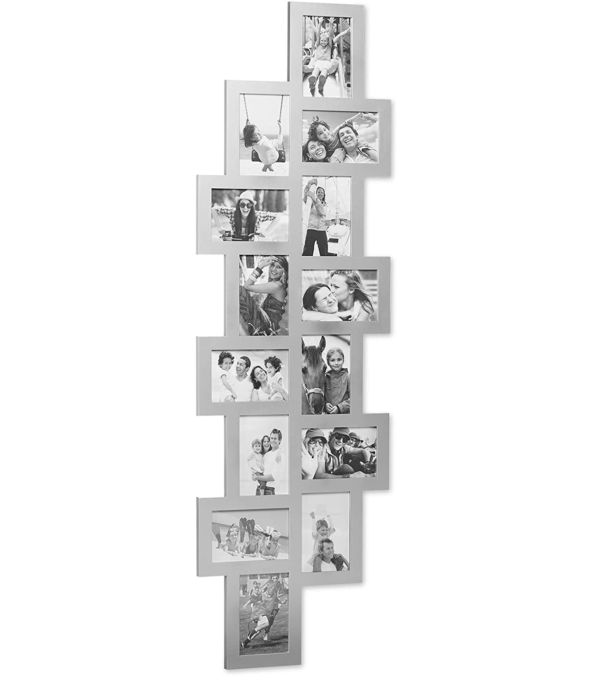 Rame foto XXL, colaj 14 poze, Argintiu, 36 x 118 cm familio.ro