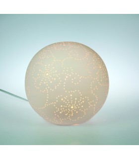 Lampa decorativa sferica, 25.5cm, Portelan