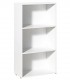 Biblioteca cu 3 rafturi Vela, Alb, 115 cm