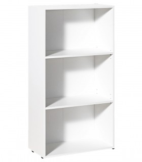 Biblioteca cu 3 rafturi Vela, Alb, 115 cm