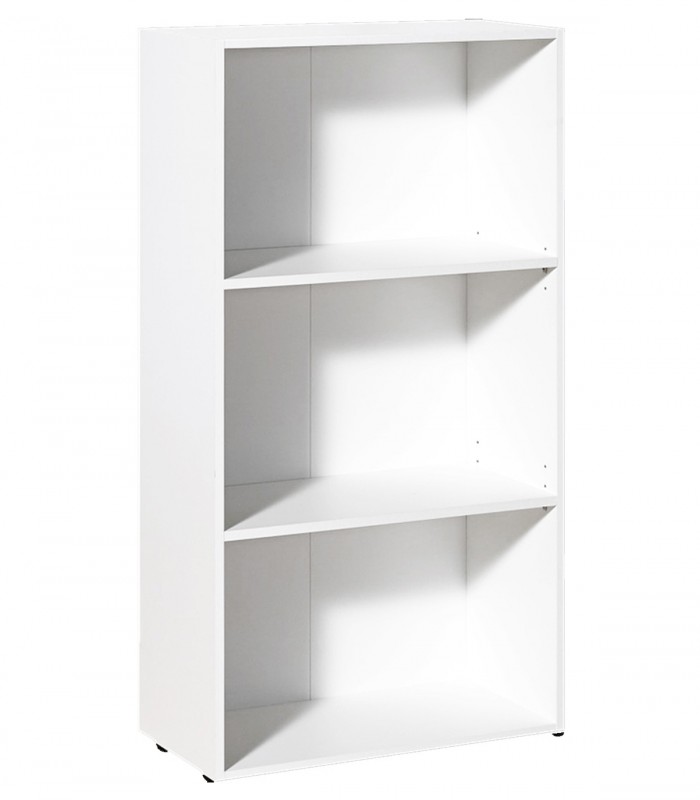 Biblioteca cu 3 rafturi Vela, Alb, 115 cm