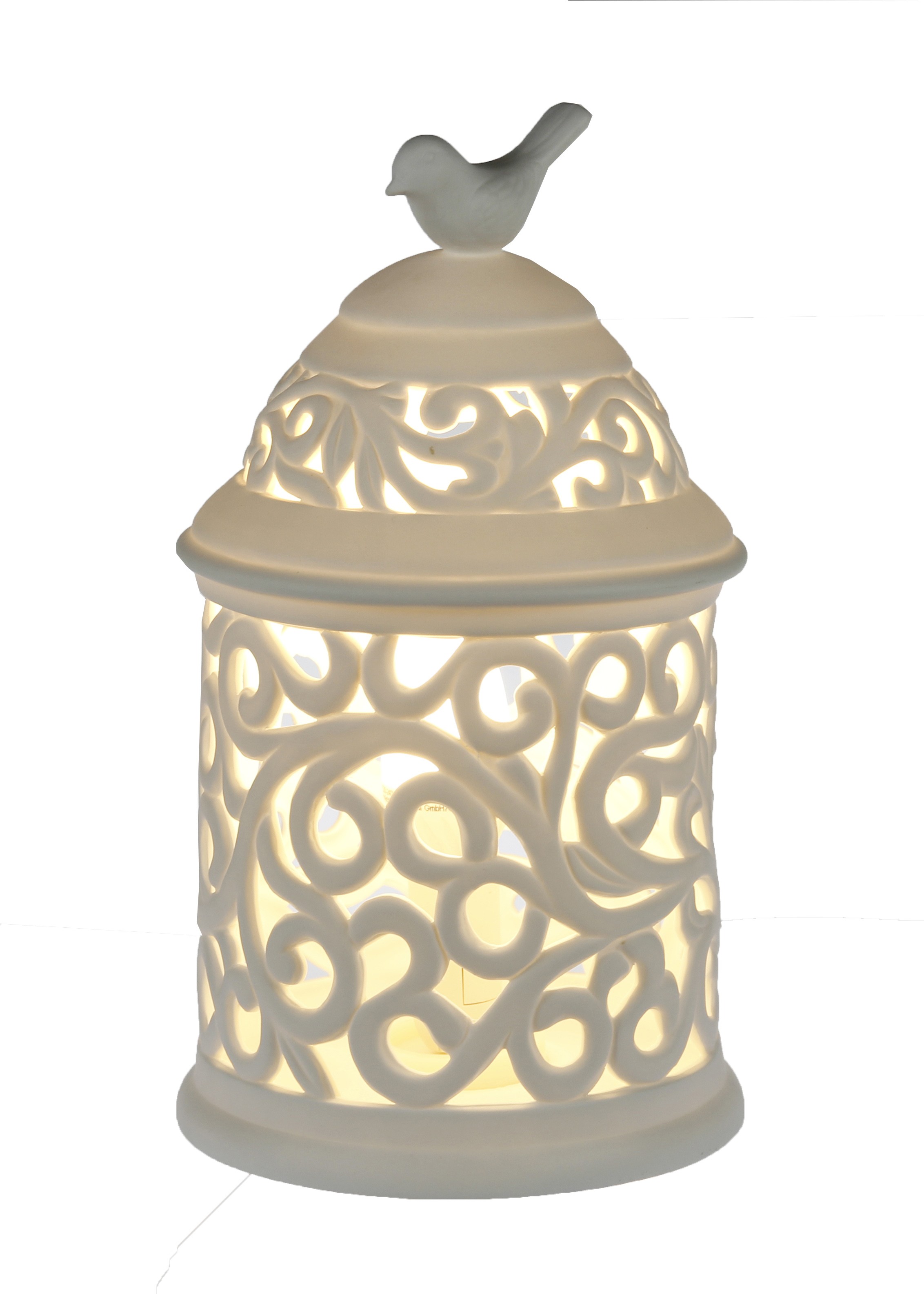 Lampa decorativa, Felinar, Portelan, 28.5 cm familio.ro