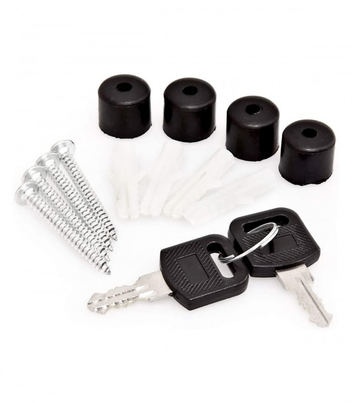 Cutie postala cu 3 ferestre, Metal, Argintiu, 25 x 40 cm