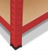 Raft depozitare 5 etajere, Reglabil, 875 kg, Rosu, 180 x 90 x 40 cm