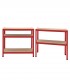 Raft depozitare 5 etajere, Reglabil, 875 kg, Rosu, 180 x 90 x 40 cm
