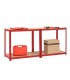 Raft depozitare 5 etajere, Reglabil, 875 kg, Rosu, 180 x 90 x 40 cm