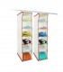Set 2 x Organizator haine suspendat, 6 compartimente, Bej/Rosu