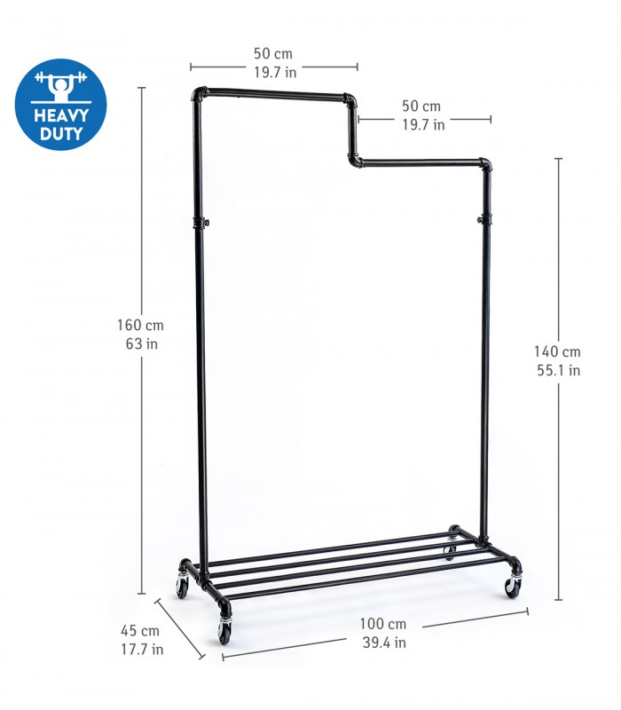 Suport umerase si raft pantofi, Mobil, 100 x 45 x 160 cm