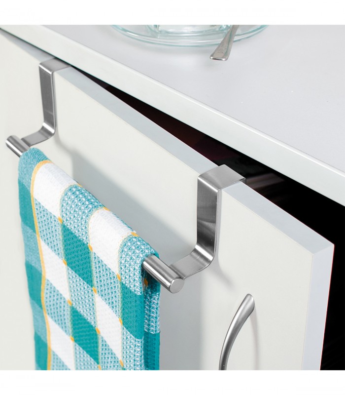 Suport de usa pentru prosop Tatkraft Horizon, Argintiu, 23 x 6 x 7.2 cm