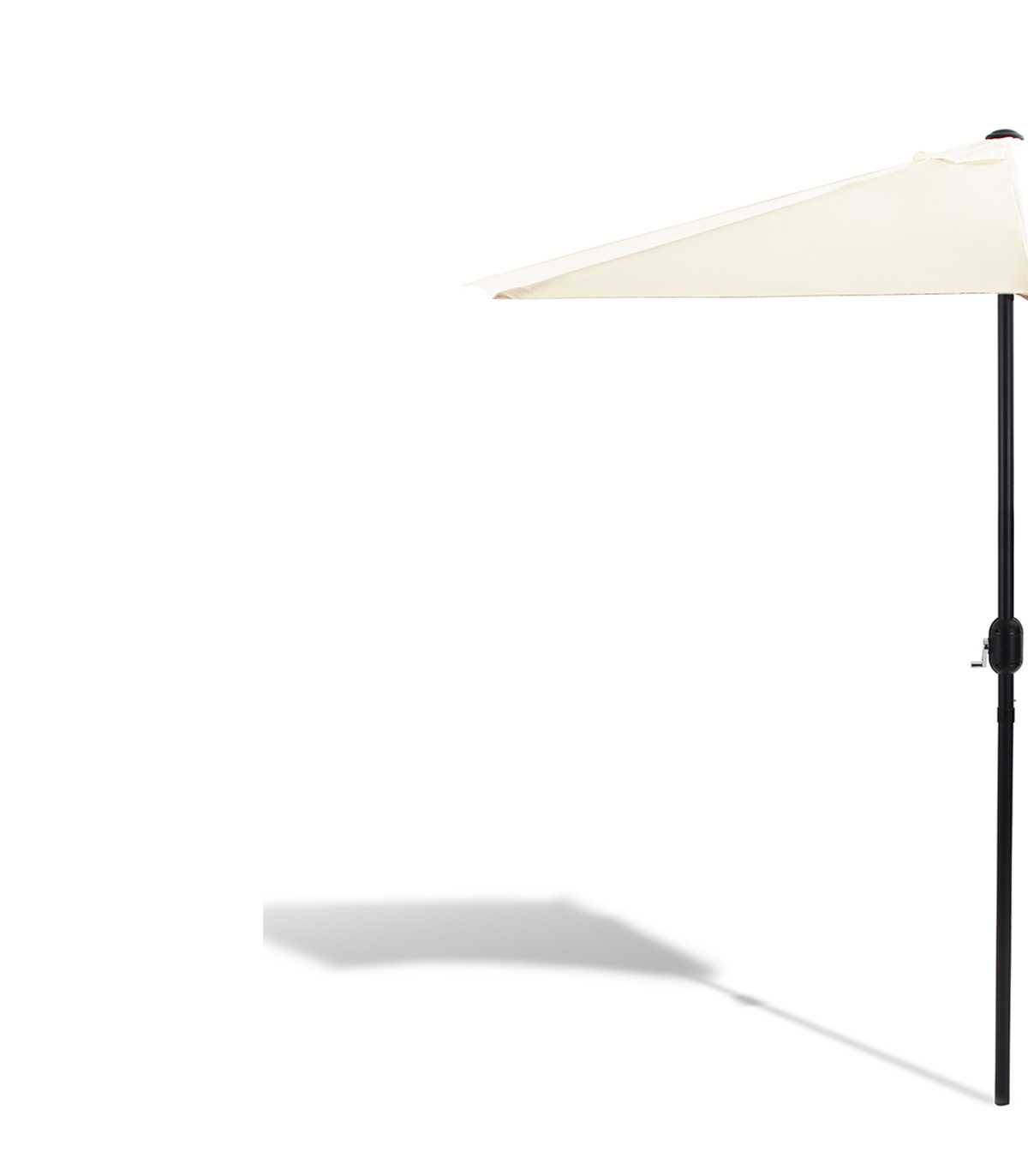 Umbrela soare terasa, Semicirculara, Crem, Protectie UV 50+ 50+ pret redus imagine 2022 4