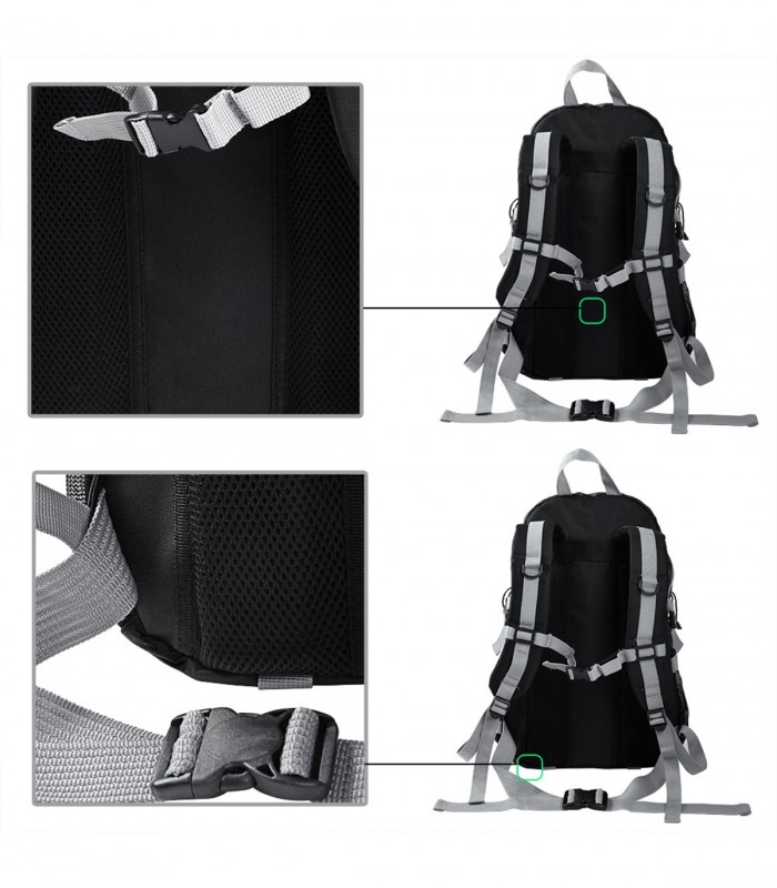 Rucsac exterior 40L, Negru