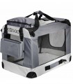 Geanta transport caini, Pliabila, Gri, S, 50 x 35 x 35 cm