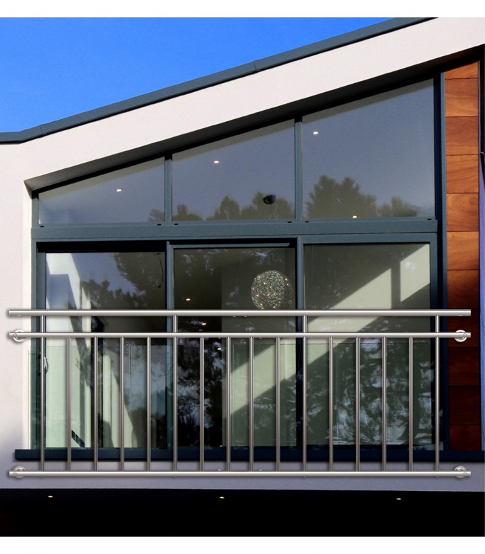 Balustrada balcon/terasa franceza, Inox, 90 x 184 cm