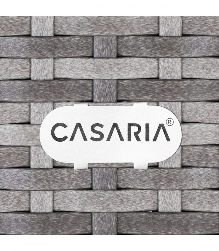 Set 2 x scaune gradina, Poliratan, Gri-Antracit