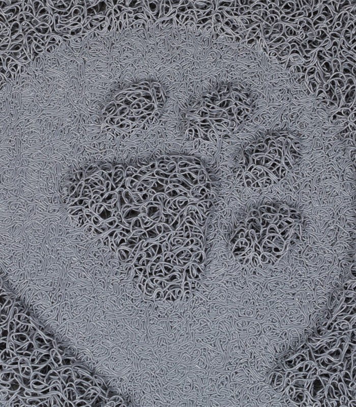 Covoras pentru litiera, PVC, Gri, 59 x 40 cm