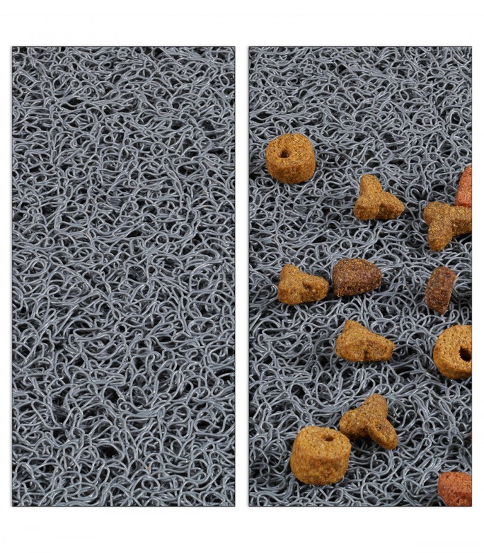Covoras pentru litiera, PVC, Gri, 59 x 40 cm