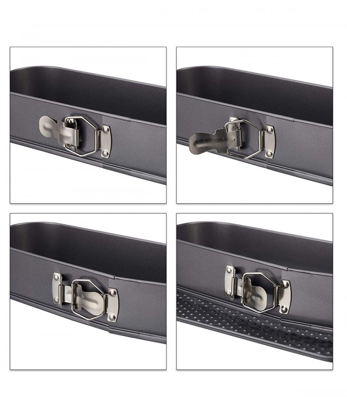 Forma de copt pentru prajituri, Patrata, Antiaderenta, 31 x 12 x 7 xm