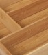 Suport organizare tacamuri pentru sertar bucatarie, 5 compartimente, Bambus, Natur, 30 x 34 x 5 cm