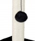 Stalp de zgariat pentru pisici, cu minge de joc si capac de plus, Negru, 31 x 31 x 56 cm