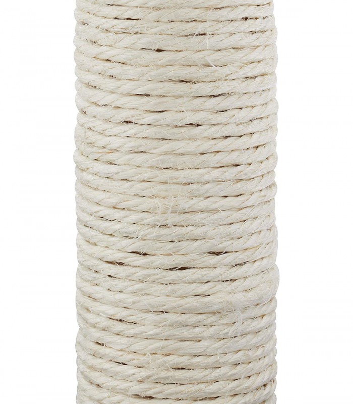 Stalp de zgariat pentru pisici, cu minge de joc si capac de plus, Negru, 31 x 31 x 56 cm