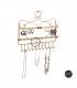 Organizator bijuterii de perete, Metal, Auriu, 30 x 36.5 x 3.5 cm