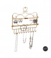 Organizator bijuterii de perete, Metal, Auriu, 30 x 36.5 x 3.5 cm