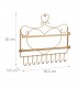 Organizator bijuterii de perete, Metal, Auriu, 30 x 36.5 x 3.5 cm