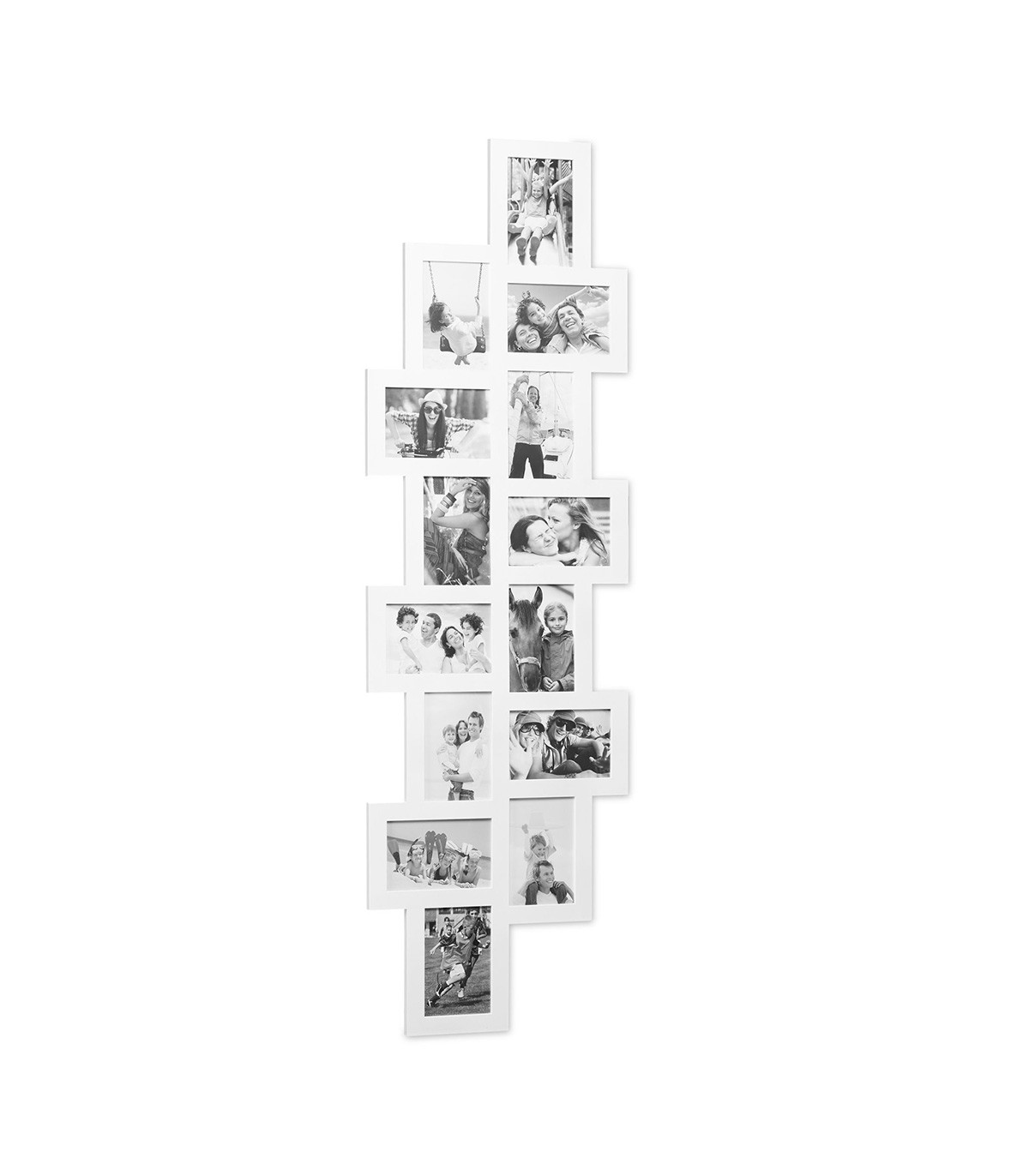Rame foto XXL, colaj 14 poze, Alb, 36 x 118 cm