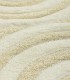 Set 2 covorase baie Wave Ecru, 60x100 cm, 50x60 cm, Antiderapant, Crem