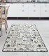 Covor bucatarie Cozinha DJT, 80 x 150 cm, Alb-Negru