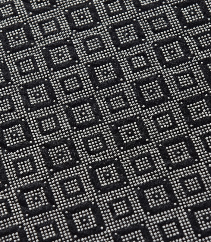 Covor bucatarie Cozinha DJT, 80 x 150 cm, Alb-Negru