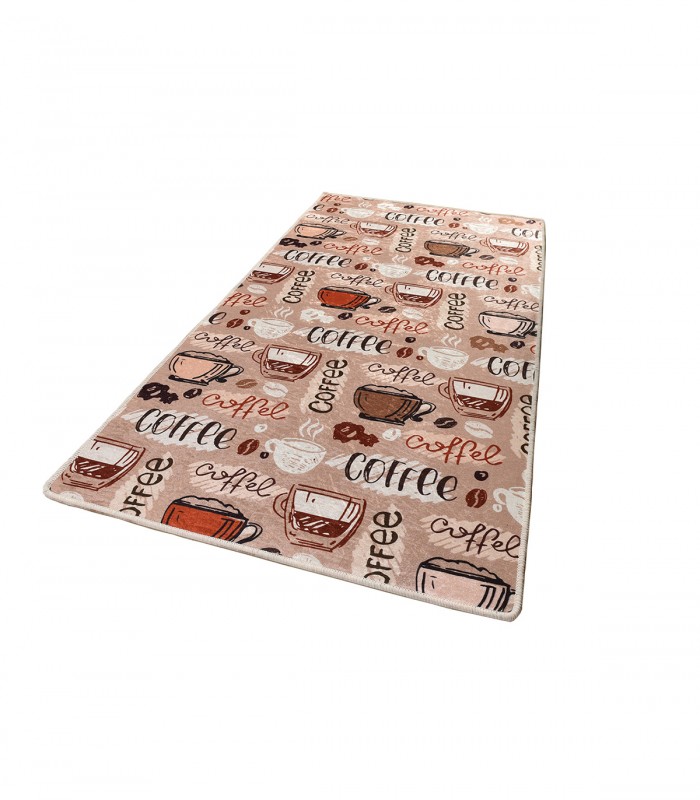Covor bucatarie Cup of Coffee DJT, 80 x 150 cm, Multicolor