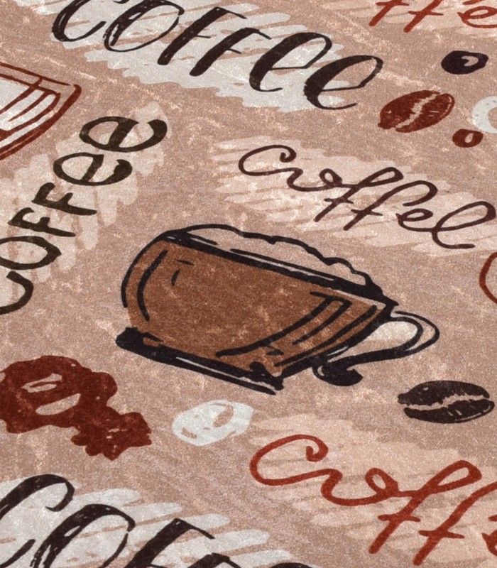Covor bucatarie Cup of Coffee DJT, 80 x 150 cm, Multicolor