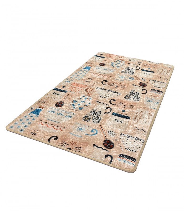Covor bucatarie Coffee Cat DJT, 80 x 150 cm, Bej