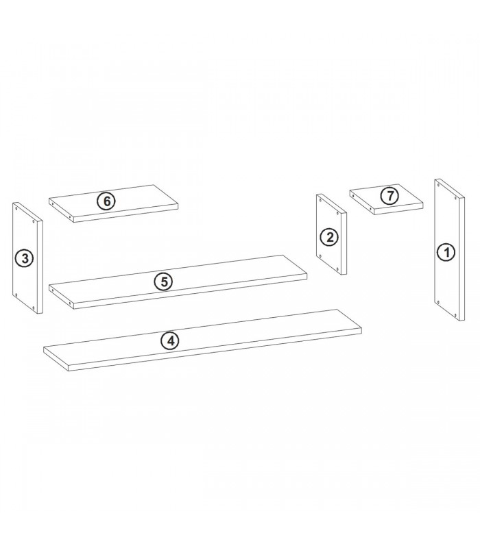 Raft de perete Airy,100 x 22 x 50 Wenge