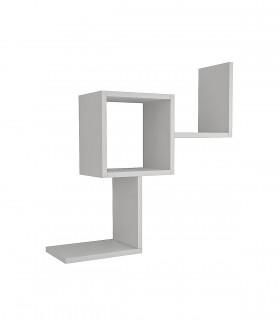 Raft de perete Arwen, 72.3 x 72.3 x 22cm, Alb