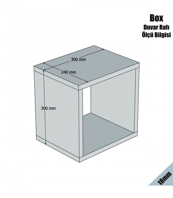 Rafturi de perete Box, Alb