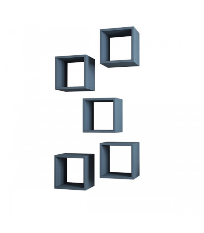 Rafturi de perete Box, 30 x 30 x 24 cm, Albastru