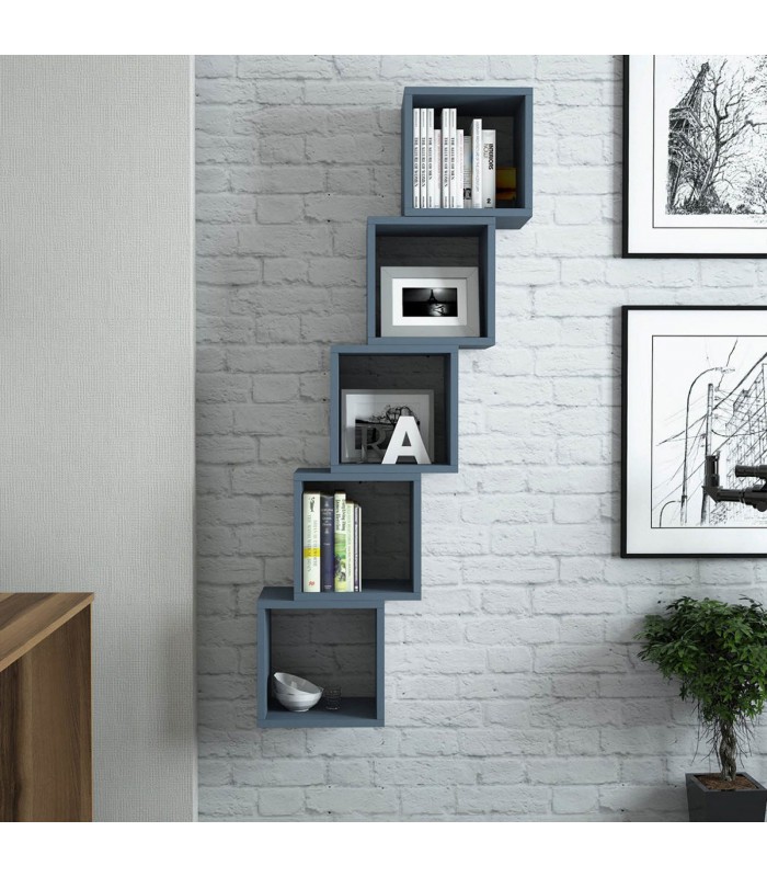 Rafturi de perete Box, 30 x 30 x 24 cm, Albastru